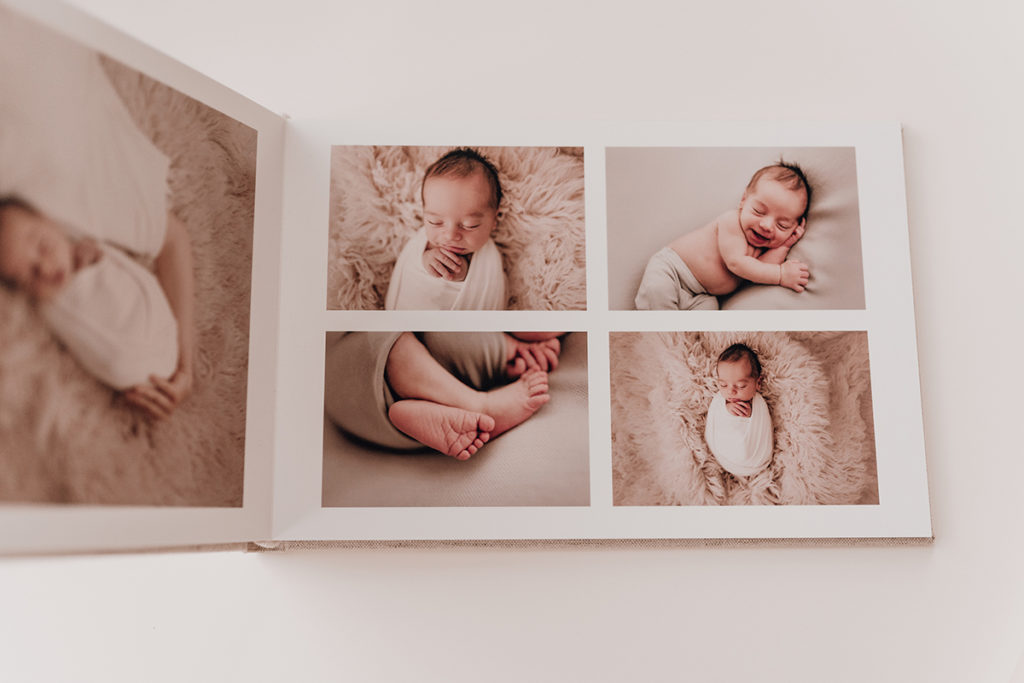 Neugeborenes schläft bei Neugeborenenshooting mit Babyfotografin einfallslicht